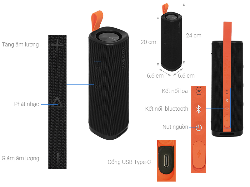 Xiaomi Sound Outdoor được trang bị viên pin dung lượng 2600mAh